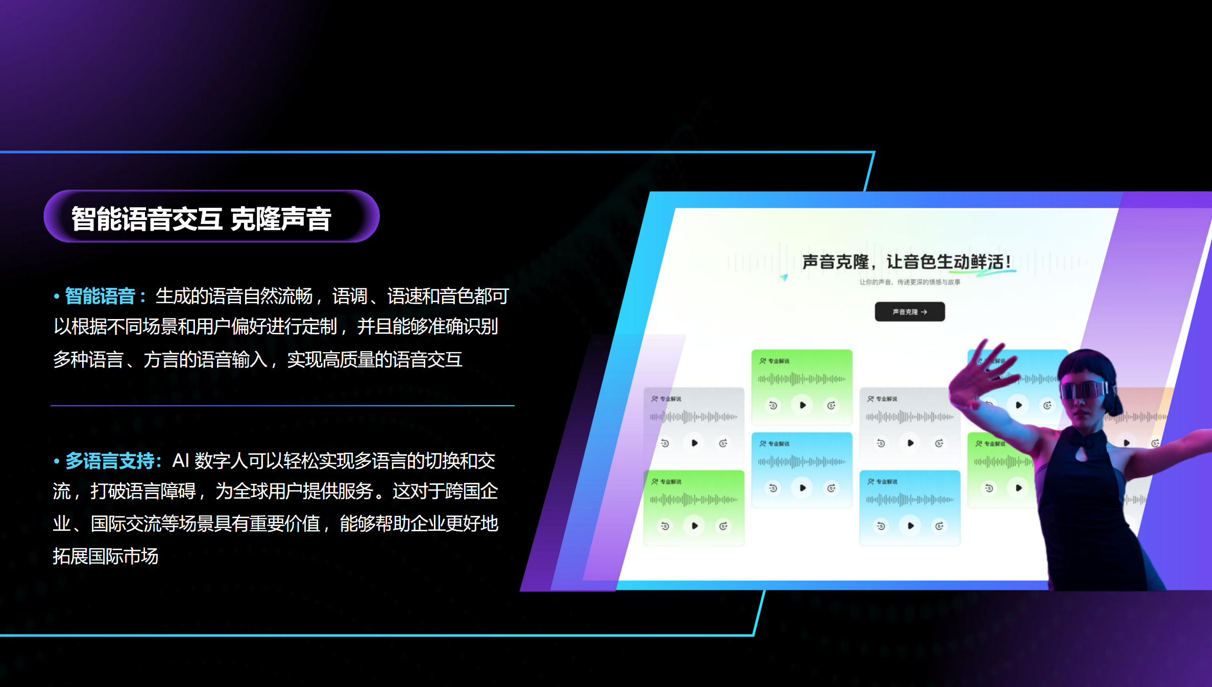 AI数字人高级功能展示